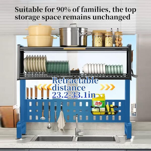 2 Layer Metal Kitchen Dish Drainer Organizer Storage Rack 4