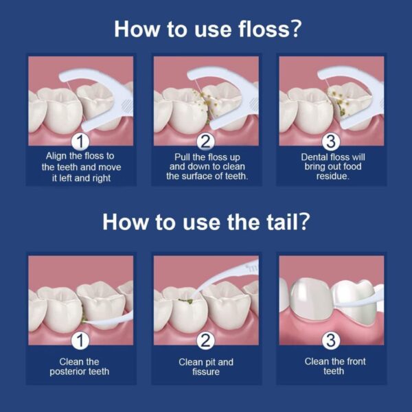 2 in 1 Tooth Cleaning Dental Floss