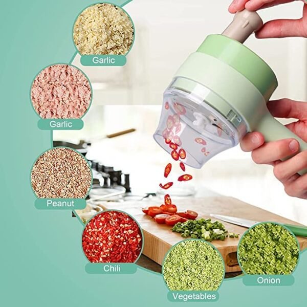 4 in 1 Handheld Portable Wireless Electric Vegetable Cutter