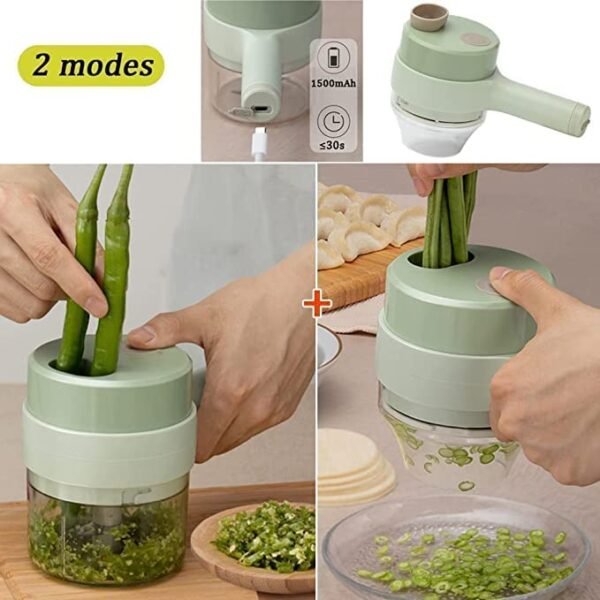 4 in 1 Handheld Portable Wireless Electric Vegetable Cutter