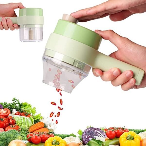 4 in 1 Handheld Portable Wireless Electric Vegetable Cutter