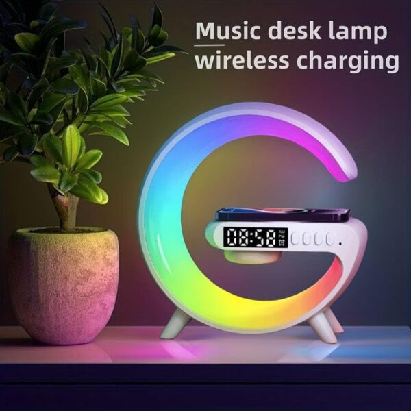 6 in 1 Wireless Charging Night Light with Bluetooth Speaker