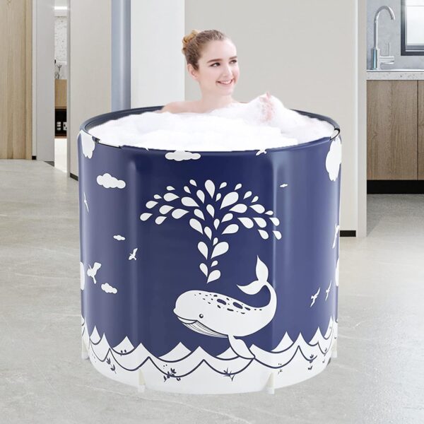 Portable Bathtub for Adult, Folding Japanese Soaking Bath Tub