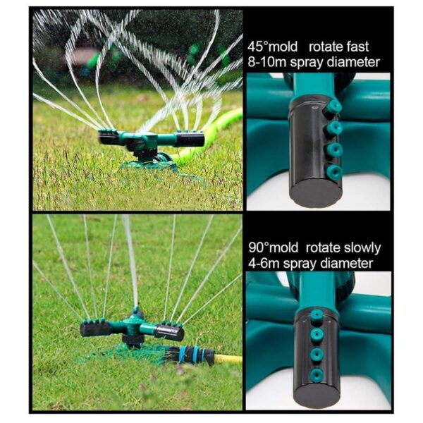 Automatic 360 Degree Rotating Adjustable 3 Arm Water Sprinkler 2