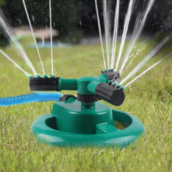 Automatic 360 Degree Rotating Adjustable 3 Arm Water Sprinkler