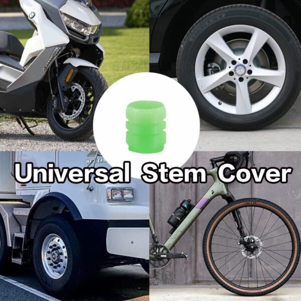 Car Bike Wheel Air Valve Cap Cover with Glow Light Effect