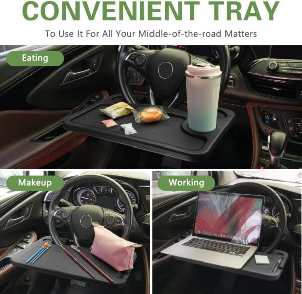 Car Steering Wheel Food Tray and Laptop Holder