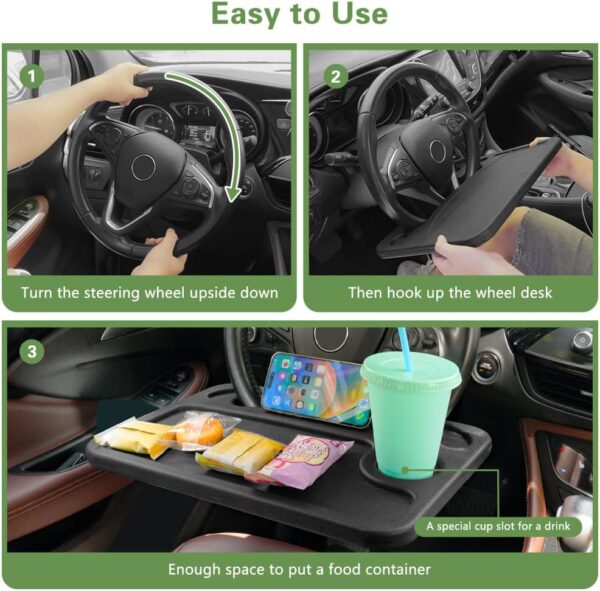 Car Steering Wheel Food Tray and Laptop Holder