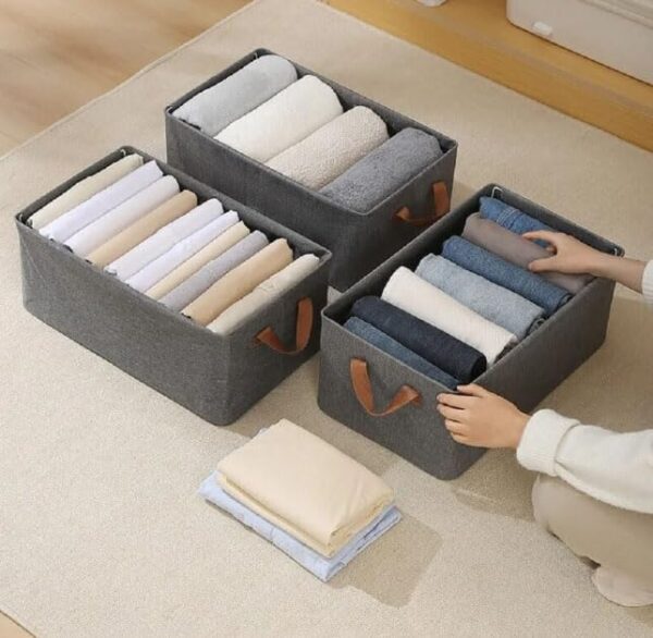 Collapsible Fabric Storage Cubes Organizer with Handles