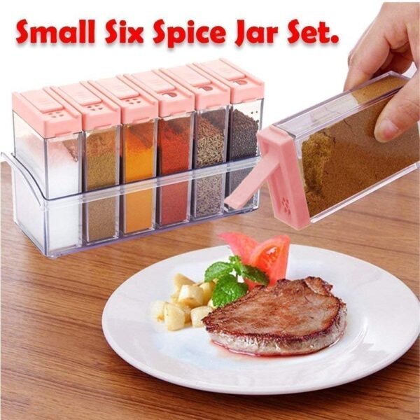 Convenient and Stylish Spice Shaker Set (6 pcs) for Organized Kitchen Storage