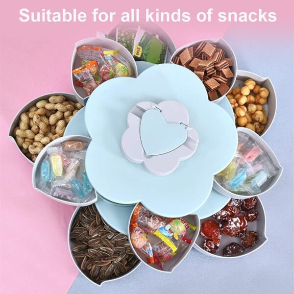 Double Layer 10 Grid Candy Snack Storage with Phone Mound Stand