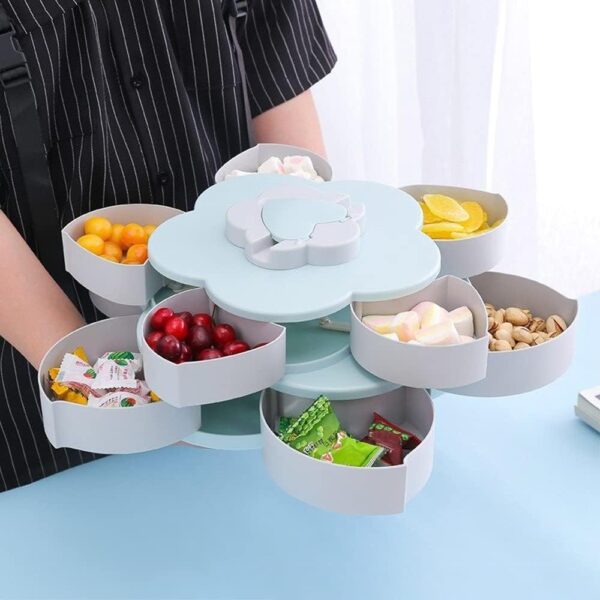 Double Layer 10 Grid Candy Snack Storage with Phone Mound Stand