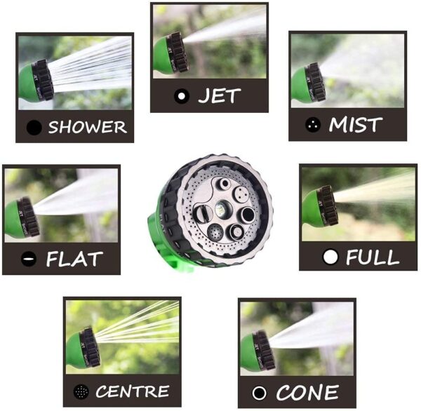 Expandable Garden Water Hose with 7 Function Spray Nozzle