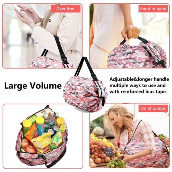 Folding Supermarket Shopping Bag with Zipper