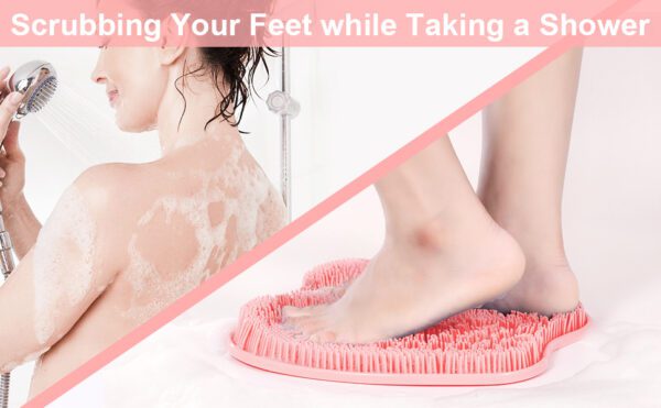 Foot Washing Mat , Shower Foot Massager Scrubber, Reduces Foot Pain