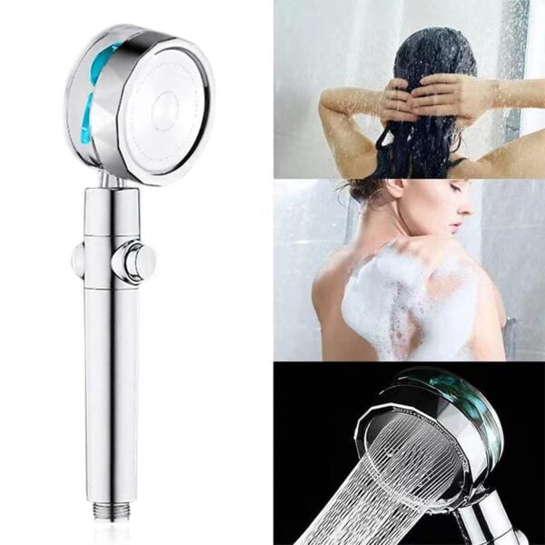 High-Pressure 360° Rotating Water Saving Shower with 2 Filter Option