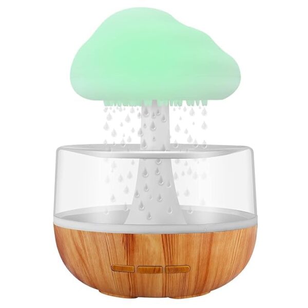 Humidifier for Home, Cloud Rain Diffuser, Relaxing Sound, Mushroom Waterfall Lamp