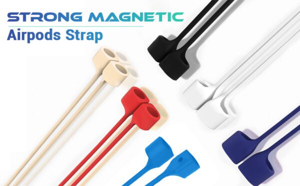 Magnetic Anti-Lost Strap Silicone Rope Wire Cable Connector String for AirPods