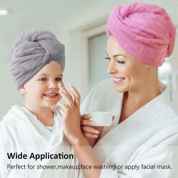 Microfiber 500 GSM Women Hair Wrap Bath Towel. Super Absorbent & Quick Dry