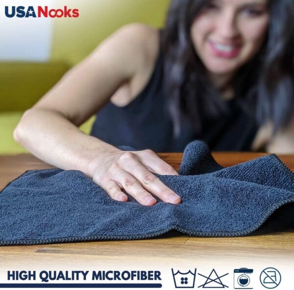 Microfiber Cleaning Cloths. Non-Abrasive, Reusable and Washable 2