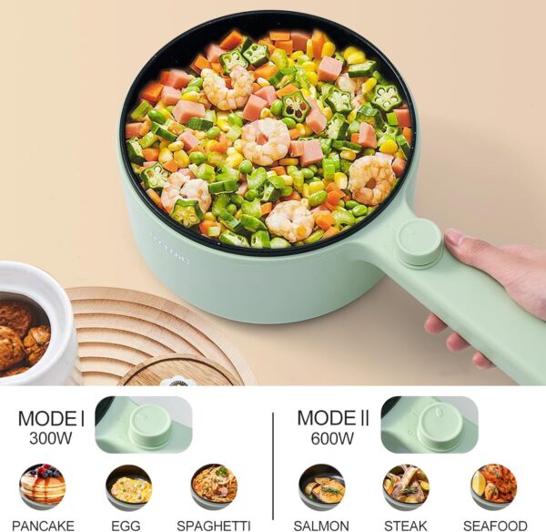 Mini Electric Cooking Pot, Non-Stick, Automatic Insulation, Multi-Function 2