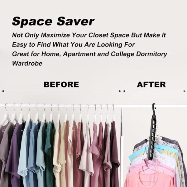 Multifunction Closet Organizer Magic Space Saving Hangers with 9 Holes