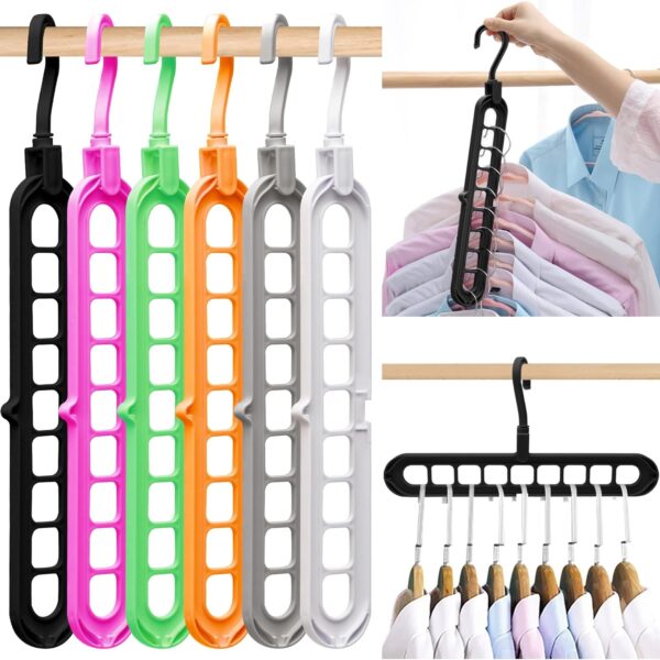 Multifunction Closet Organizer Magic Space Saving Hangers with 9 Holes