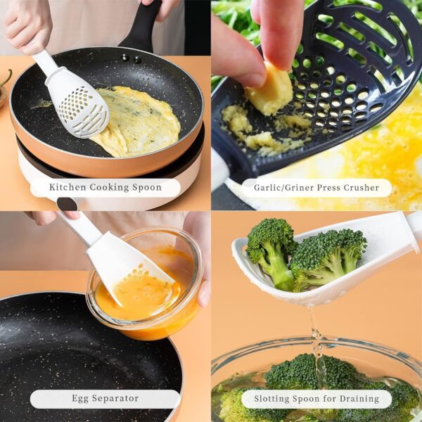 Multifunctional Kitchen Cooking Spoon, Skimmer Scoop Colander Strainer