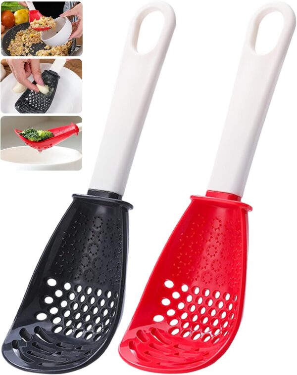 Multifunctional Kitchen Cooking Spoon, Skimmer Scoop Colander Strainer