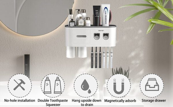 Multifunctional Wall Mounted Space Saving Toothpaste Squeezer