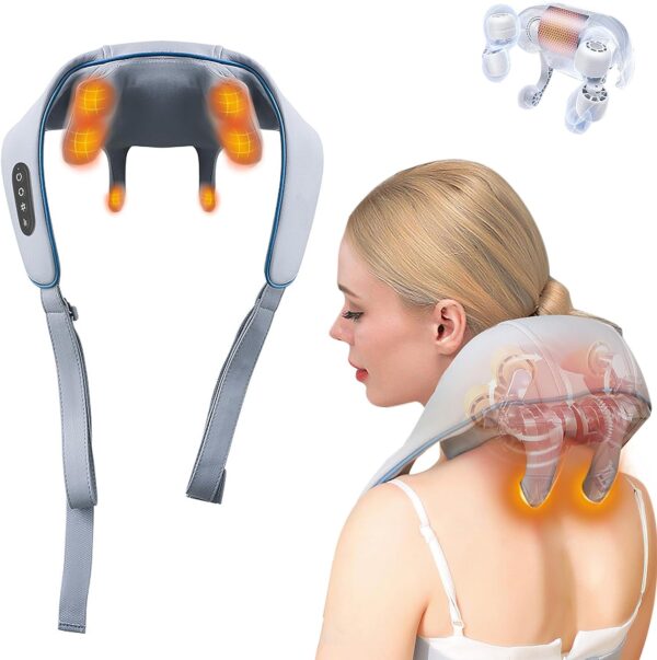 Neck and Shoulder Massager with Heat for Pain Relief