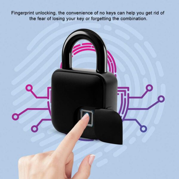 New Smart Fingerprint Padlock Anti-theft Waterproof