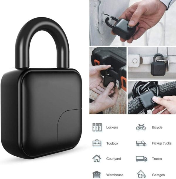 New Smart Fingerprint Padlock Anti-theft Waterproof