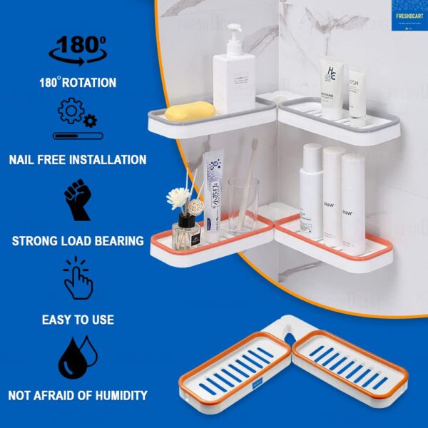 No Drilling Foldable rack 180 Degree Rotating