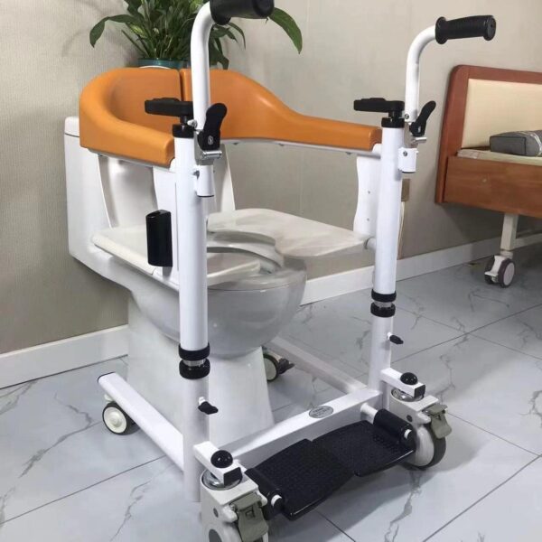 Patients Shifting & Toilet Transfer Wheel Chair with Hydrolic Seat Height Adjust