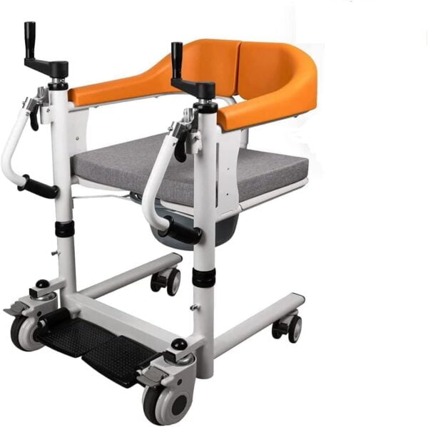 Patients Shifting & Toilet Transfer Wheel Chair with Hydrolic Seat Height Adjust