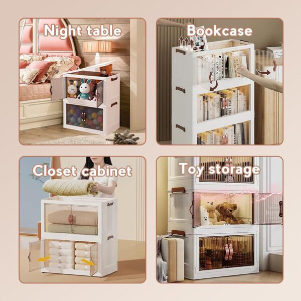 Plastic Storage Organizers with Open Front Door