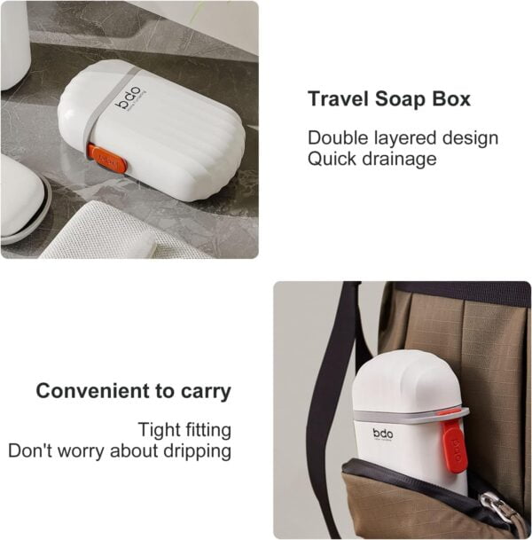 Plastic Travel Soap Box with Case and Leak Proof Lid