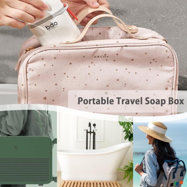 Plastic Travel Soap Box with Case and Leak Proof Lid