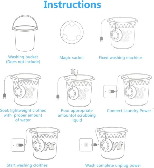 Portable Turbo Washer With USB, Mini Washing Machine to Clean Sock Underwear and Small Rags