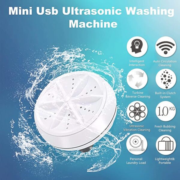 Portable Turbo Washer With USB, Mini Washing Machine to Clean Sock Underwear and Small Rags