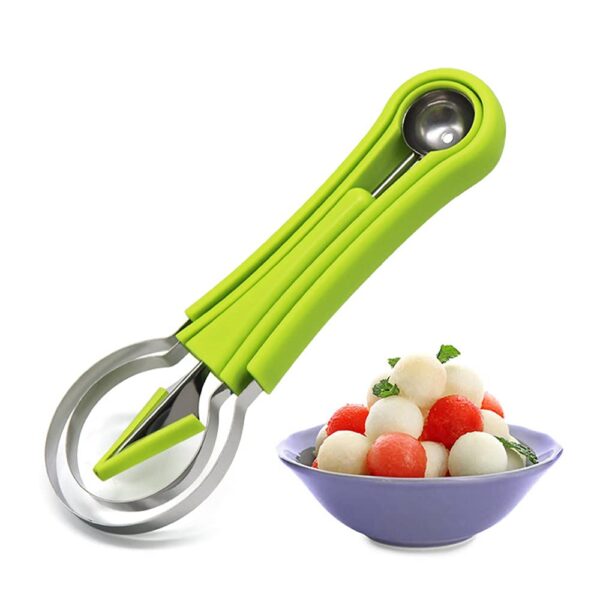 Professional 4 In 1 Stainless Steel Watermelon Cutter Fruit Carving Tools Set