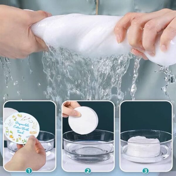 Pure Cotton Compressed Portable Disposable Bath Towels