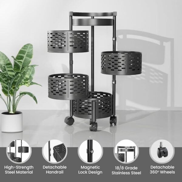 Rotating Kitchen Baskets, Fruit and Vegetable Storage Solutions