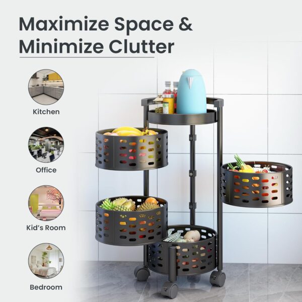 Rotating Kitchen Baskets, Fruit and Vegetable Storage Solutions