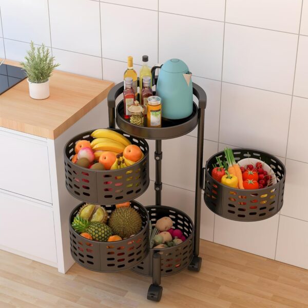 Rotating Kitchen Baskets, Fruit and Vegetable Storage Solutions