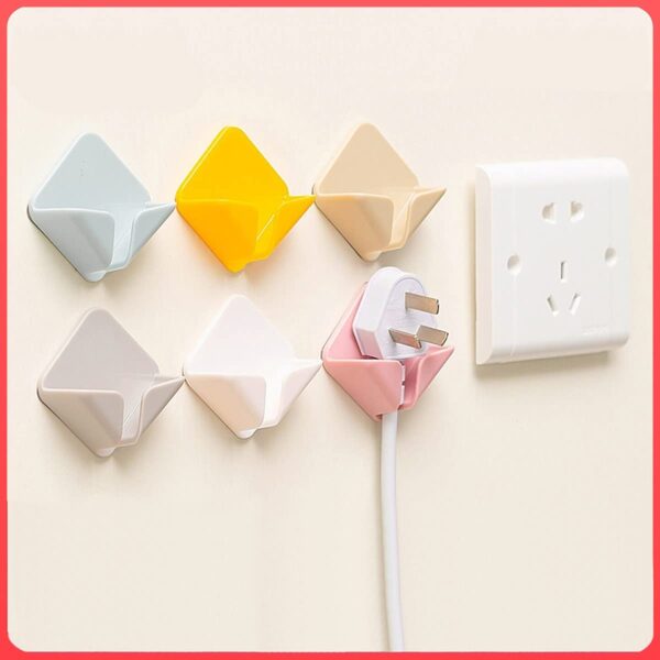 Self Adhesive Wall Hooks Power Plug Socket Holder