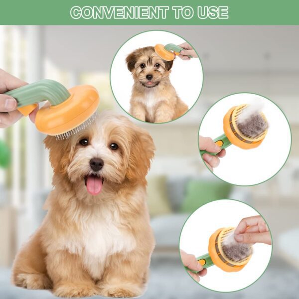 Self Cleaning Slicker Brush for Pet, Pet Brush for Shedding and Grooming