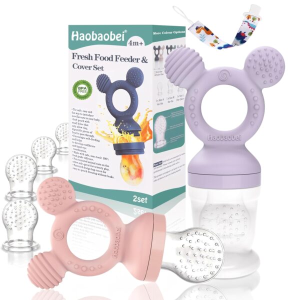 Silicone Food Fruit Nibbler with Extra Mesh, Soft Pacifier, Feeder, Teether