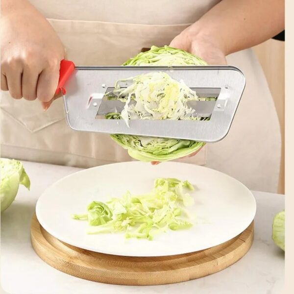 Stainless Steel Cabbage Hand Slicer Shredder - Double Blade Vegetable Cutter